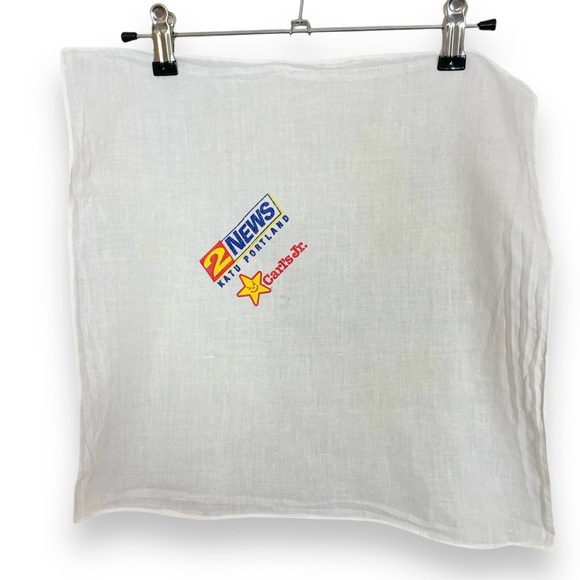 Vintage Other - 5 for‎ $25! Last Chance! Vintage Carl's Jr KATU Portland 2 News Handkerchief